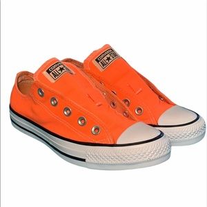 NWOT-Converse-size 6, neon orange shoes (no laces)